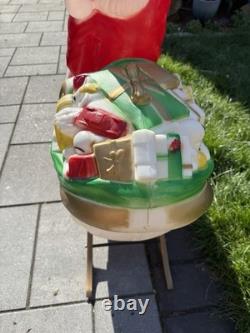 Vintage Empire Blow Mold Christmas Santa, Reindeer, Sleigh in Original box