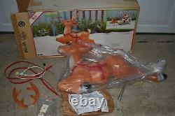 Vintage Empire Blow Mold Reindeer for Santa Sleigh Christmas Light New In Box