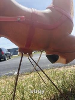 Vintage Empire Christmas Blow Mold Santa Claus Sleigh Reindeer RARE