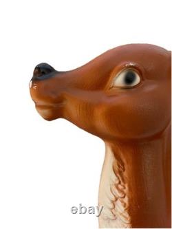 Vintage Empire Large Santa Claus Sleigh Blow Mold 2 Reindeer With Instructions