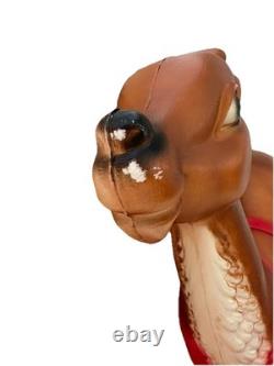 Vintage Empire Large Santa Claus Sleigh Blow Mold 2 Reindeer With Instructions