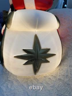 Vintage Empire Large Santa Claus Sleigh Blow Mold 2 Reindeer With Instructions