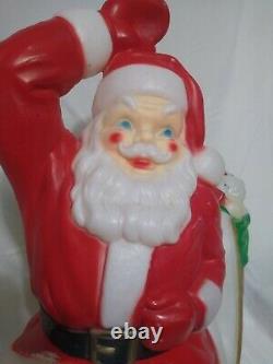 Vintage Empire Large Santa Claus in Sleigh Sled Christmas Blow Mold. No reindeer