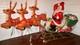 Vintage Empire Santa Claus Sleigh Blowmold 3 Reindeer Rare Htf Free Shipping