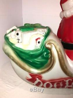 Vintage Empire Santa Sleigh Christmas Blow Mold Decor