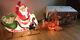 Vintage Empire Santa Sleigh & Reindeer Blow Mold 6 With Reigns & Rare Box