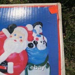 Vintage Empire Santa Sleigh, Reindeer Blow Mold Large Size, Original Box