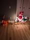 Vintage Empire Santa Sleigh Sled Reindeer Christmas Blow Mold Light Decor Large