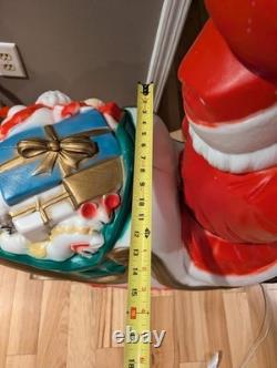 Vintage Empire Santa Sleigh Sled Reindeer Christmas Blow Mold Light Decor Large