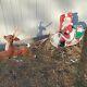 Vintage Empire Santa Sleigh With 1 Reindeer Blow Mold Plastic Light Up Christmas