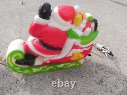 Vintage Empire Santa Sleigh, and Reindeer Blow Molds
