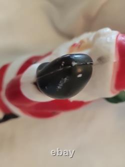Vintage Empire Tabletop Santa withSleigh & 2 Reindeer Blow Mold Christmas 1970