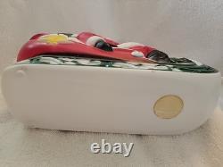 Vintage Empire Tabletop Santa withSleigh & 2 Reindeer Blow Mold Christmas 1970