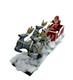 Vintage Folk Art Santa Sleigh Reindeer Primitive Carved Wood Ted Oeffler Rare