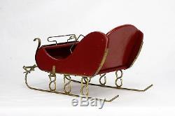 Vintage Folk Art Santa and Reindeer Sleigh / Sled ca1930