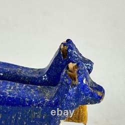 Vintage German Erzgebirge Wood Putz MINIATURE Santa Sleigh Reindeer Early 20th C