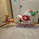 Vintage Grand Venture Santa And Sleigh With 1 Reindeer Lighted Blow Mold