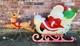 Vintage Grand Venture Santa And Sleigh With 1 Reindeer Lighted Blow Mold