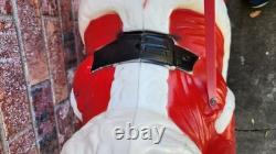 Vintage Grand Venture Santa And Sleigh With 1 Reindeer Lighted Blow Mold