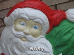 Vintage Grand Venture Santa Claus Sleigh & 1 Reindeer Christmas Blow Mold