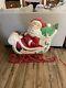 Vintage Grand Venture Santa Sleigh Christmas Blow Mold Full Size Decor