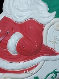 Vintage Grand Venture Santa Sleigh Reindeer Christmas Blow Mold Full Size Decor