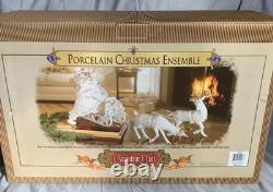 Vintage Grandeur Noel Porcelain Christmas Ensemble Collector's Edition NIB Mint