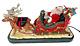 Vintage Holiday Creations Musical Animated Santa With Reindeer & Sleigh 1995