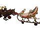 Vintage Hubley Style Cast Iron Christmas Sleigh 8 Reindeer Toys