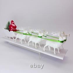 Vintage IRWIN Toys Christmas, plastic Santa reindeer sleigh with box