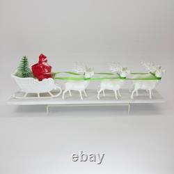 Vintage IRWIN Toys Christmas, plastic Santa reindeer sleigh with box