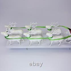 Vintage IRWIN Toys Christmas, plastic Santa reindeer sleigh with box