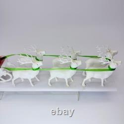 Vintage IRWIN Toys Christmas, plastic Santa reindeer sleigh with box