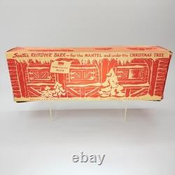 Vintage IRWIN Toys Christmas, plastic Santa reindeer sleigh with box