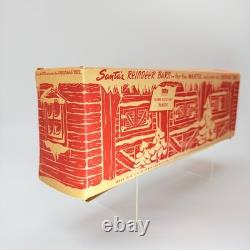 Vintage IRWIN Toys Christmas, plastic Santa reindeer sleigh with box