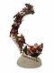 Vintage Jaimy Christmas Santa Sleigh + Flying Reindeer 17 Sculpture Decor Rare