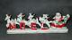 Vintage Japan Relco Porcelain Christmas Santa Sleigh Reindeer Noel Candle Holder