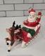 Vintage Kreiss Santa Candy Cane Sleigh & Reindeer Christmas Figurine Japan 1950s