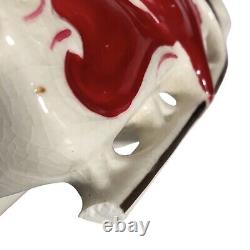 Vintage Kreiss Santa Pulling His Sleigh Snoozing Reindeer Figurine Damage READ