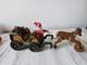 Vintage Kurt Adler Wooden Sleigh Deer Toy Pull Rare Reindeer Santa Xmas Decor La