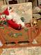 Vintage Large Santa Sleigh 24 Long 18 In Tall, Musical Centerpiece Figurine