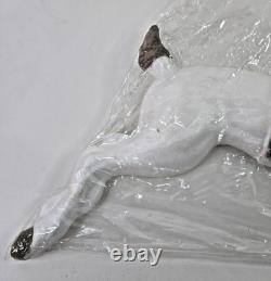 Vintage Large 1960s Poloron Santa Sleigh & Reindeer Styrofoam Set NOS