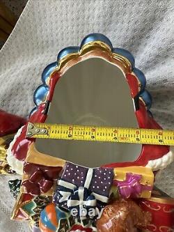 Vintage Large Christopher Radko Christmas Santa Sleigh with Reindeer Cookie Jar