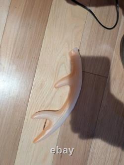 Vintage Large Empire Santa Sleigh Sled Reindeer Christmas Blow Mold Light Decor