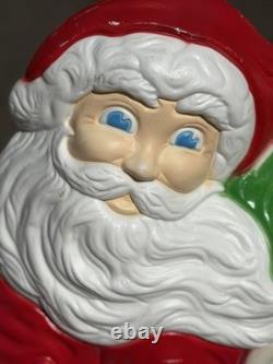 Vintage Large Santa Sleigh 4 Reindeer Christmas Blow Mold Sled Set