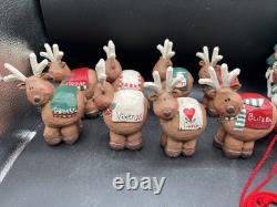 Vintage Limited Edition EDDIE WALKER Santa, Sleigh, Reindeer UP, UP & AWAY