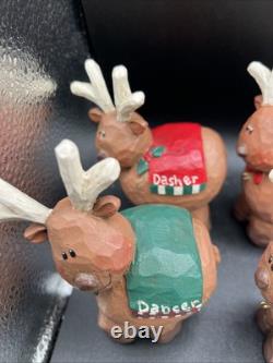 Vintage Limited Edition EDDIE WALKER Santa, Sleigh, Reindeer UP, UP & AWAY