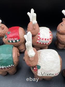 Vintage Limited Edition EDDIE WALKER Santa, Sleigh, Reindeer UP, UP & AWAY