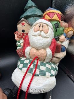 Vintage Limited Edition EDDIE WALKER Santa, Sleigh, Reindeer UP, UP & AWAY
