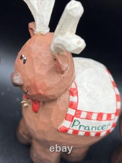 Vintage Limited Edition EDDIE WALKER Santa, Sleigh, Reindeer UP, UP & AWAY